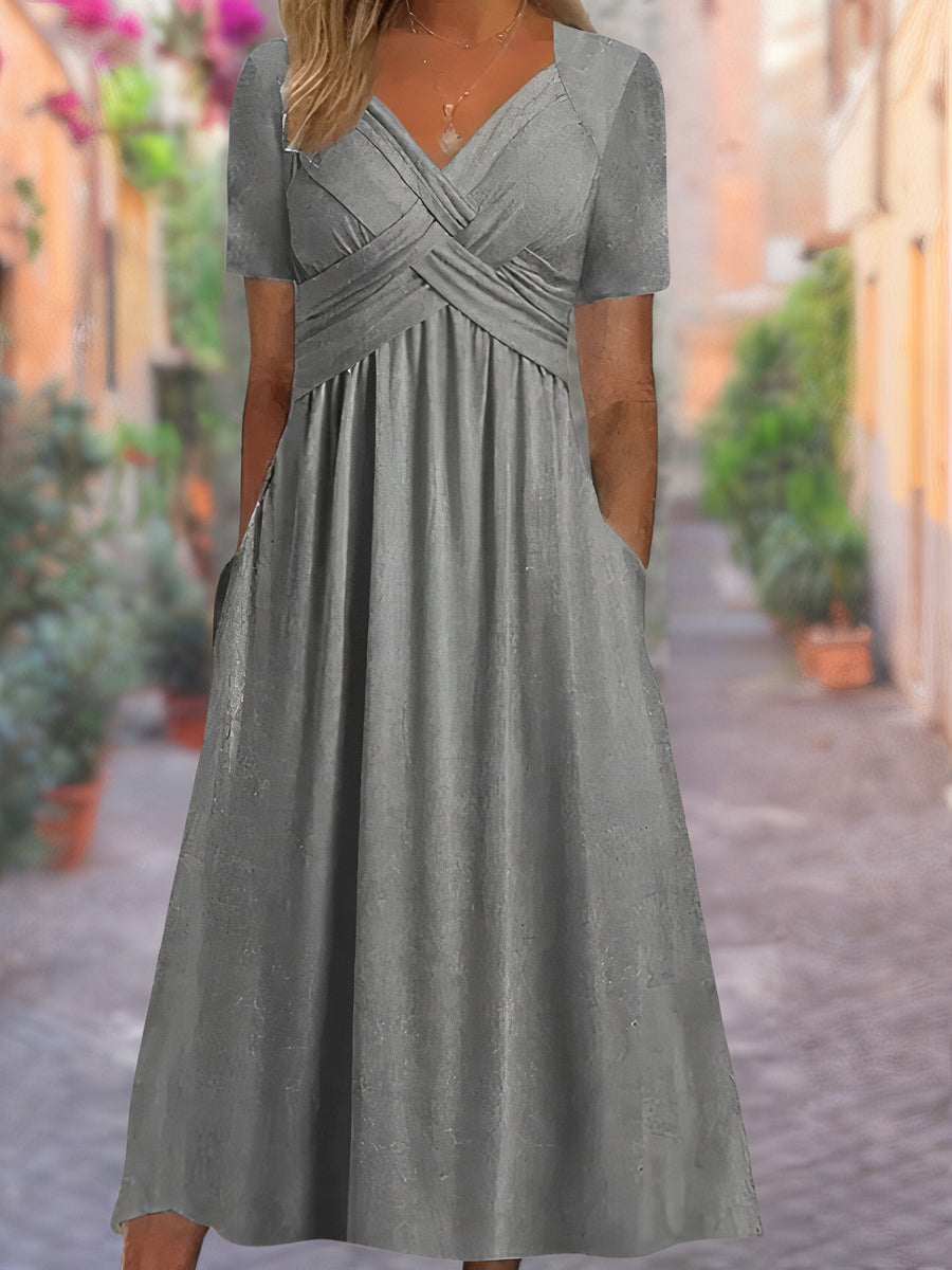 Sylvia | V-Neck Dress with Tummy Control