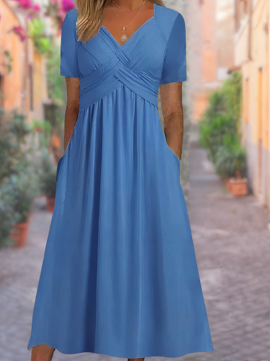 Sylvia | V-Neck Dress with Tummy Control
