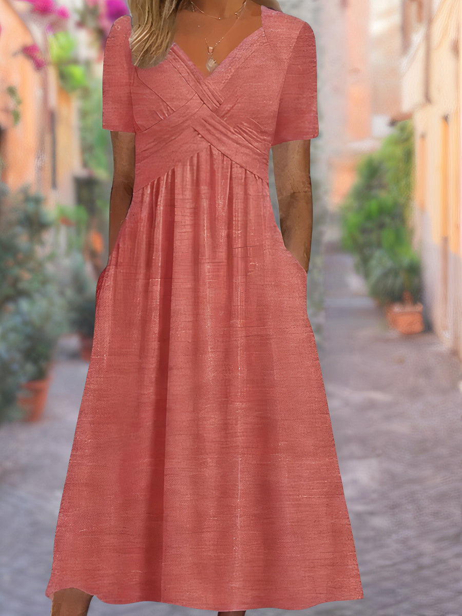 Sylvia | V-Neck Dress with Tummy Control