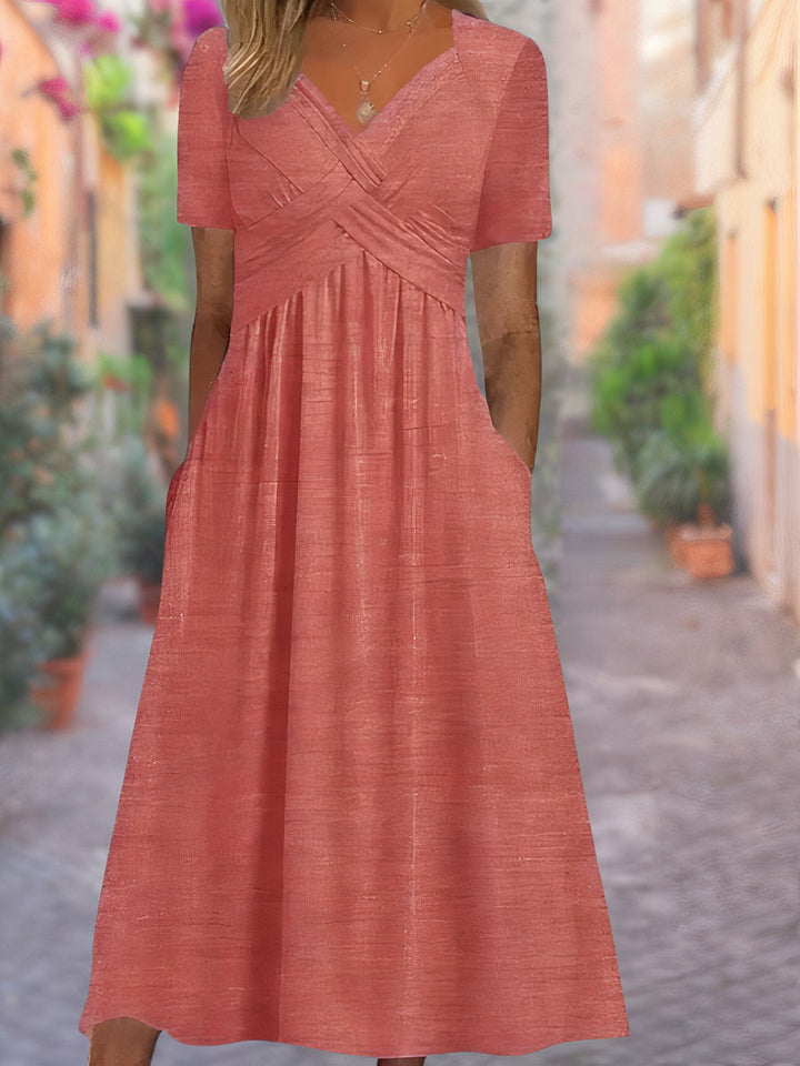 Sylvia | V-Neck Dress with Tummy Control