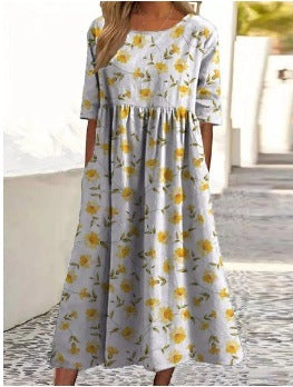 Wendy | Embroidered Casual Midi Dress