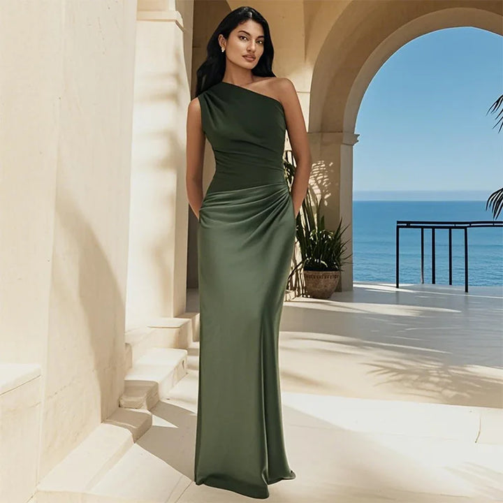 Stella & Grace™ | Satin Maxi Dress with a Guilt Detail