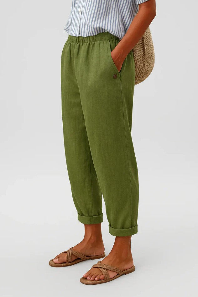 Romina™ Classic Linen-Cotton Trousers