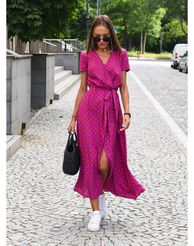 Judy | Chic Floral V-Neck Dress