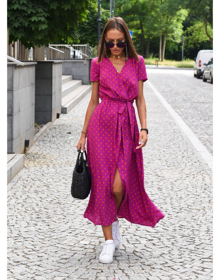 Judy | Chic Floral V-Neck Dress