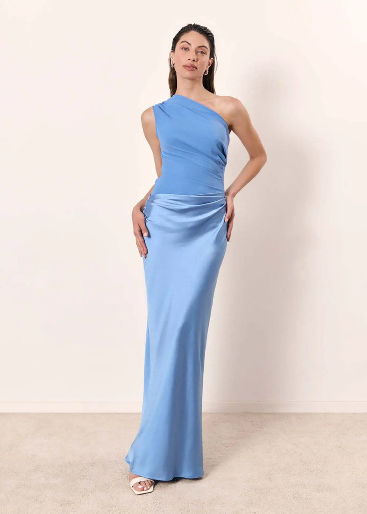 Stella & Grace™ | Satin Maxi Dress with a Guilt Detail