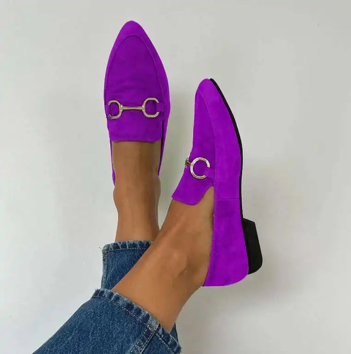 Gemma | Classic Bit Detail Suede Loafers for Timeless Elegance