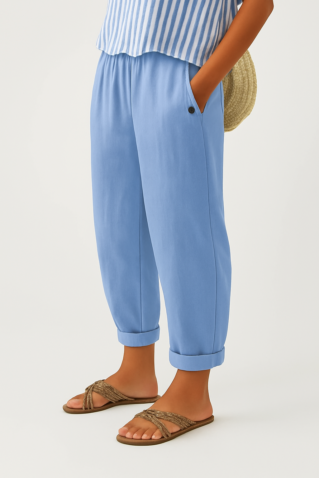 Romina™ Classic Linen-Cotton Trousers
