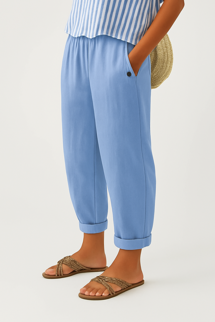Romina™ Classic Linen-Cotton Trousers