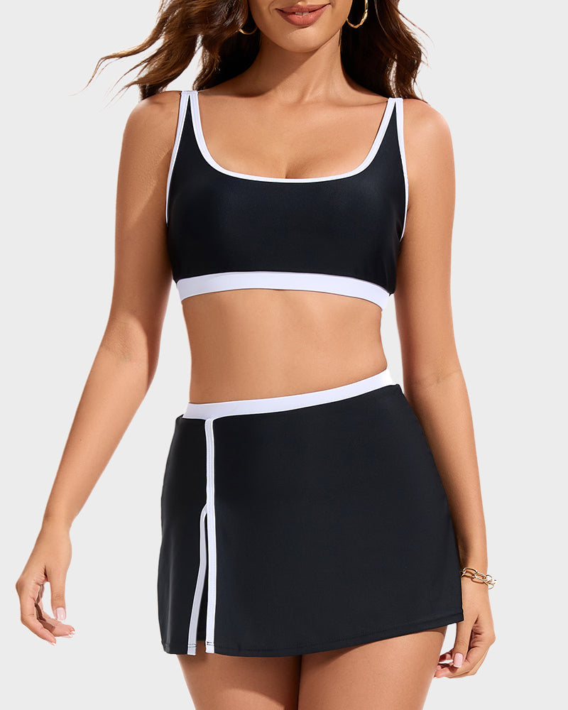 Supportive Skirted Bikini Set with Shorts