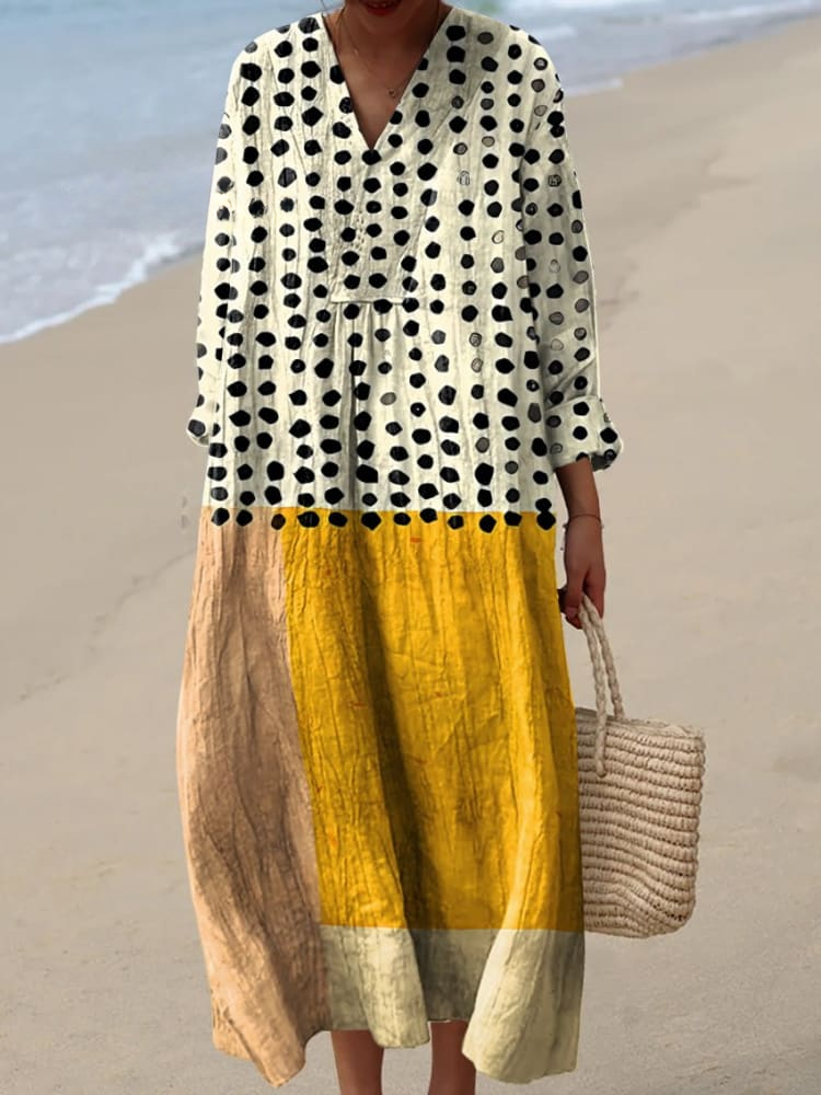 Jocelyn - Patterned Summer Dress Beach