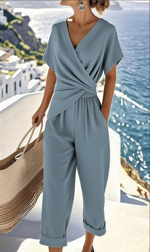 Joan | V-Neck Wrap Jumpsuit