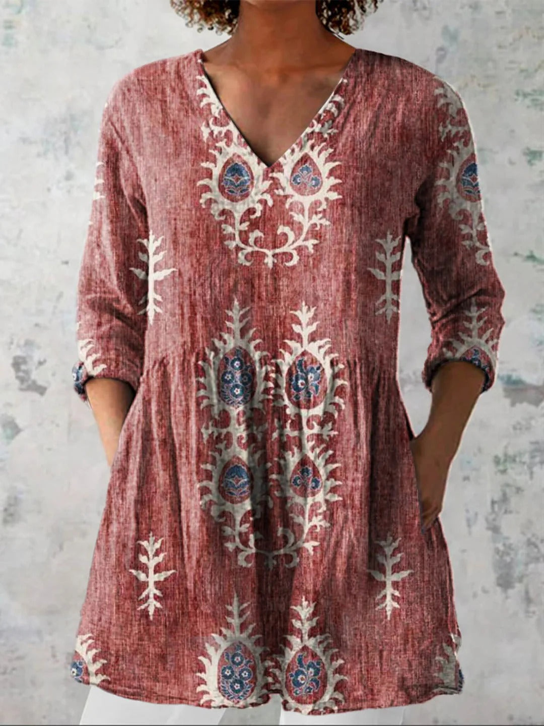 Tiffany | Linen Tunic Top