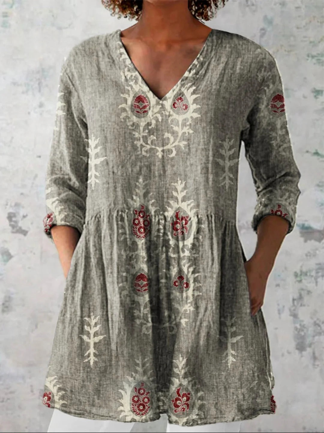 Danielle | Linen Tunic Top