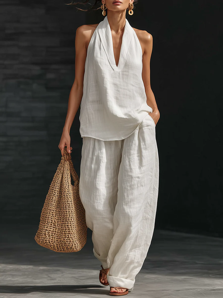 Zoë™ | Sleeveless Top & Wide-Leg Pants Set
