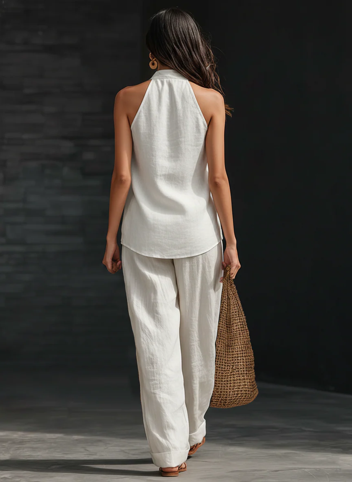 Zoë™ | Sleeveless Top & Wide-Leg Pants Set