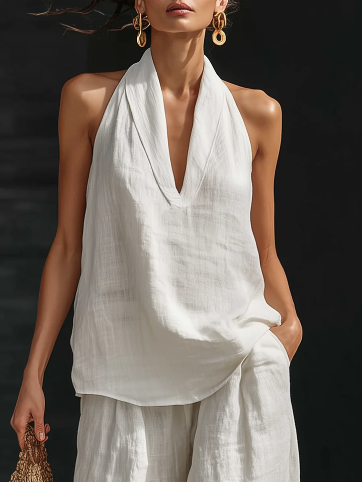 Zoë™ | Sleeveless Top & Wide-Leg Pants Set