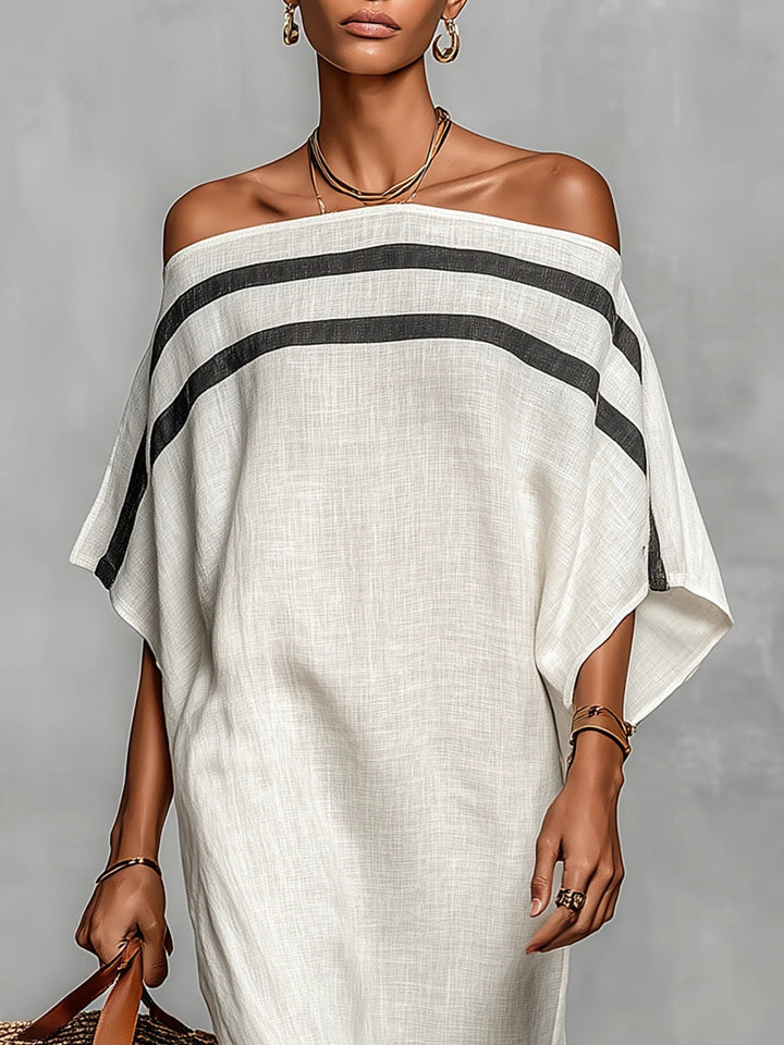 Aveline™ | Off-Shoulder Batwing Sleeve Maxi Dress