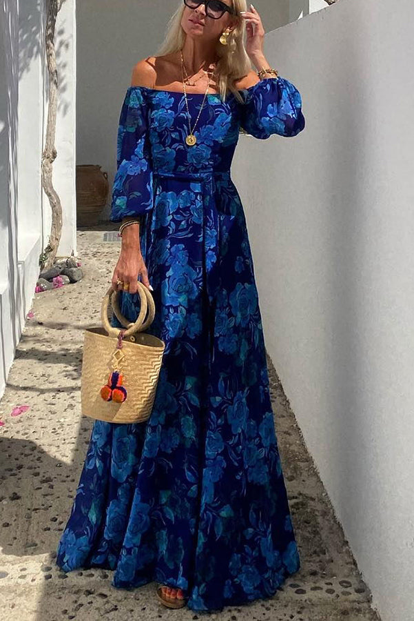Luna™ | Off-the-Shoulder Long Floral Dress
