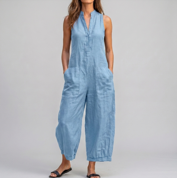 AirJump™ | Women's Sleeveless Wide-Leg Jumpsuit" can be rewritten as "AirJump™ | Women's Sleeveless Wide-Leg Romper.