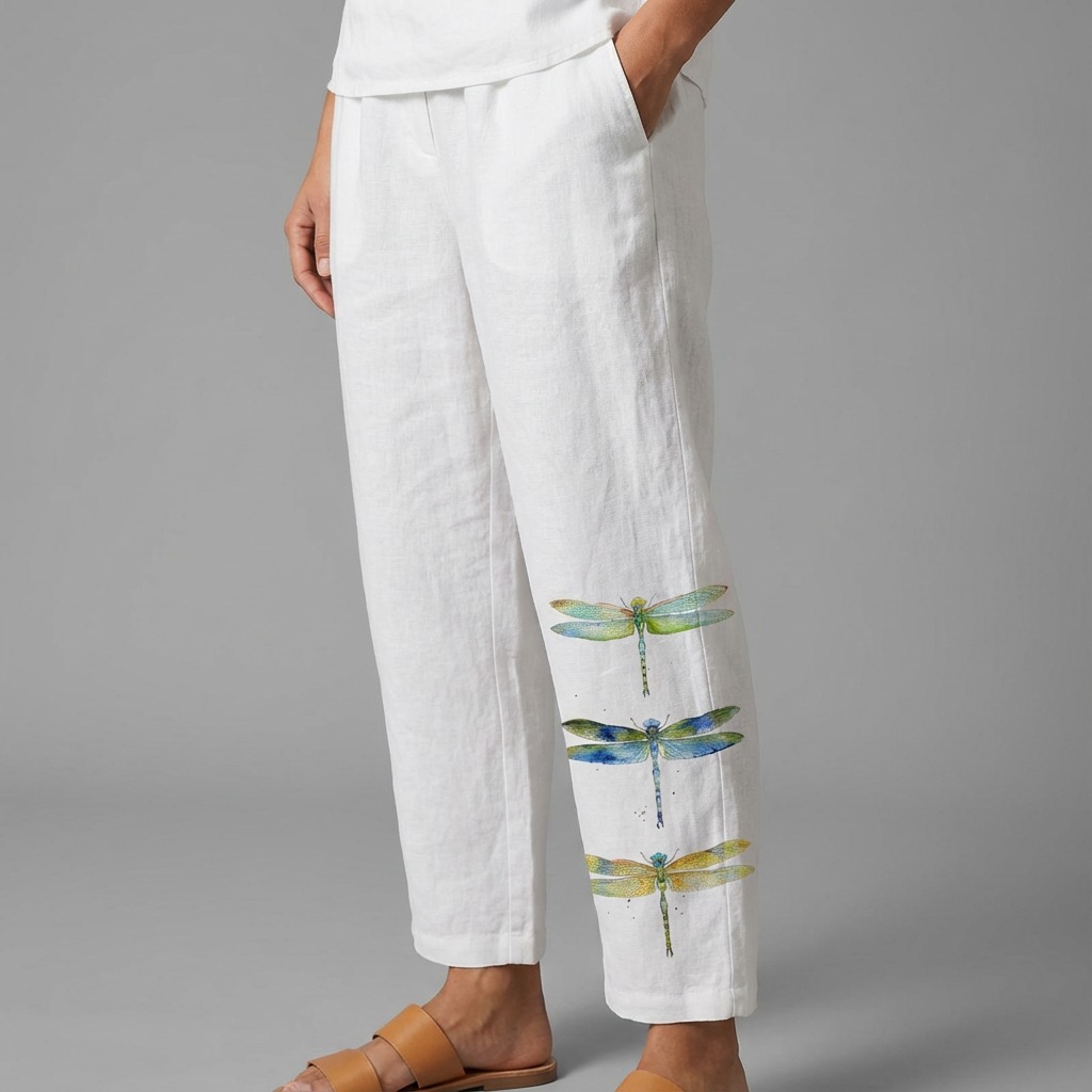 Meryl | Dragonfly Print Pants