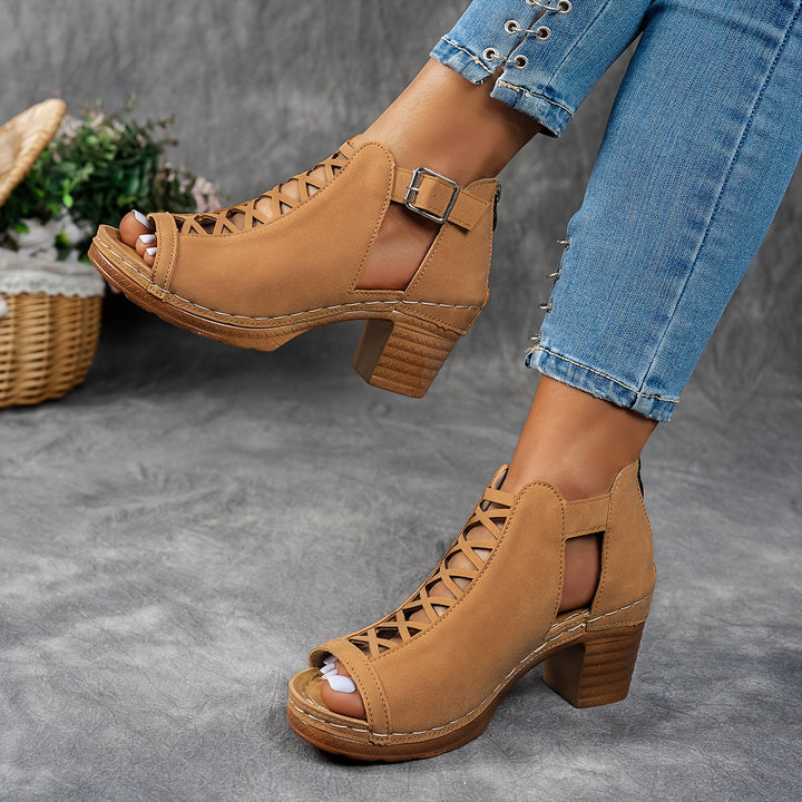 Nessa | Lattice-Heel Sandals Beach