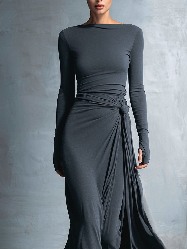 Gabriella – Side Knot Long Dress