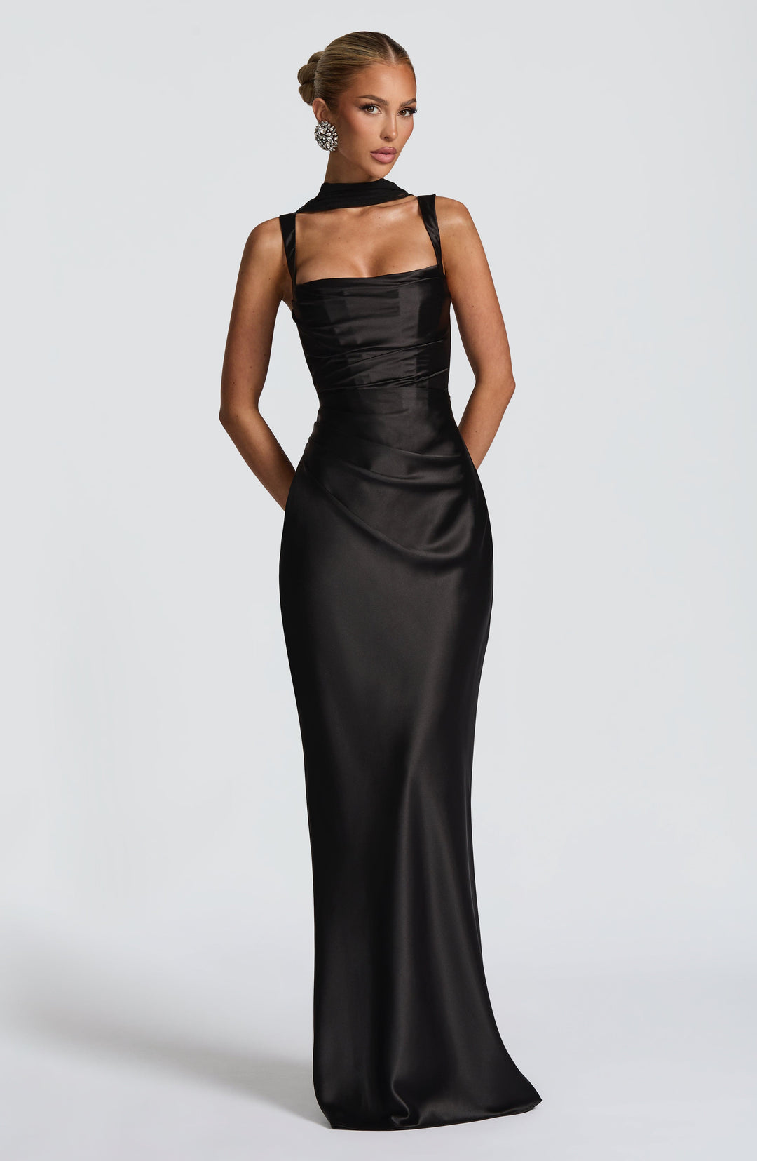 Black Calanthe Maxi Dress