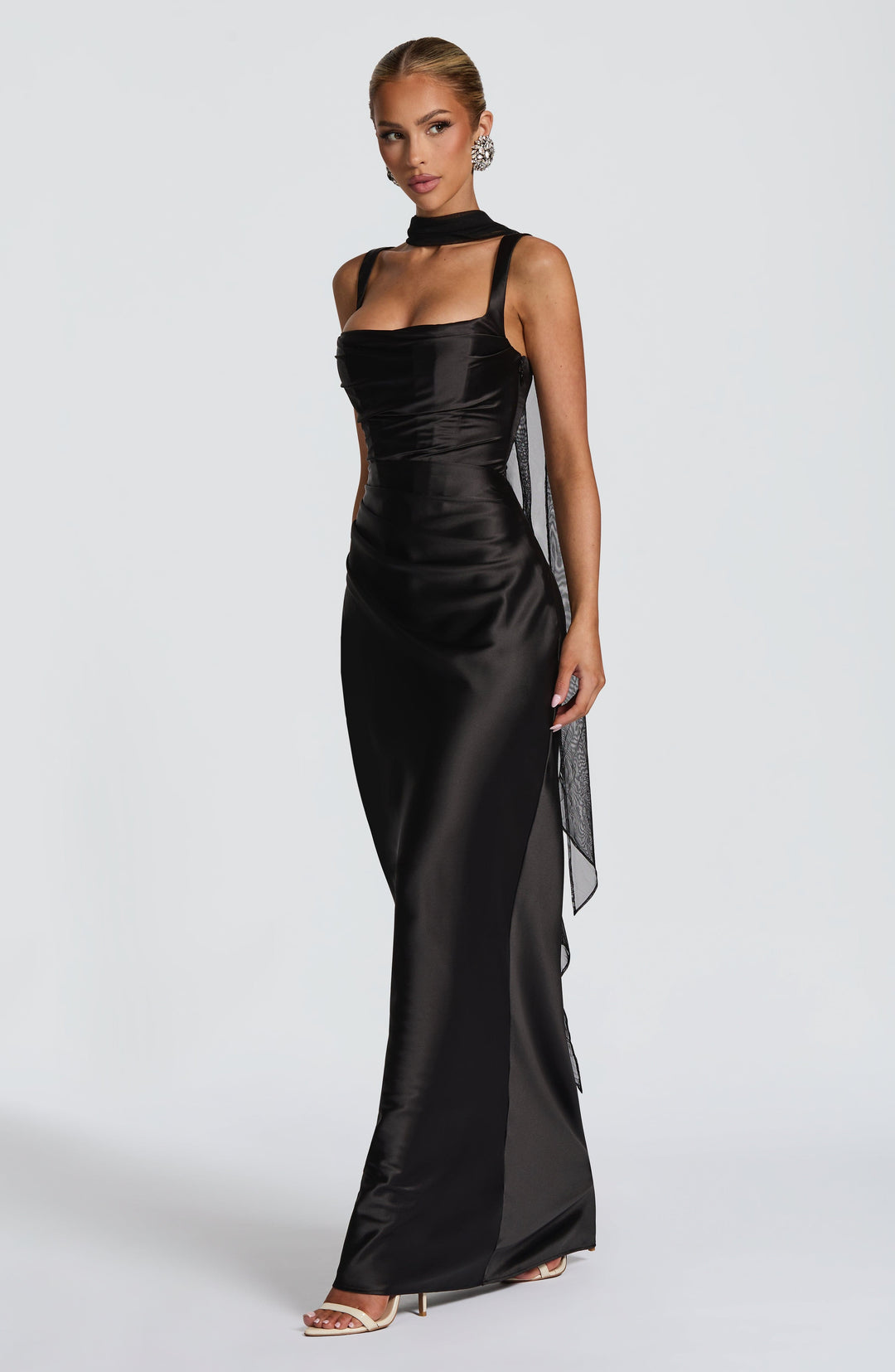 Black Calanthe Maxi Dress
