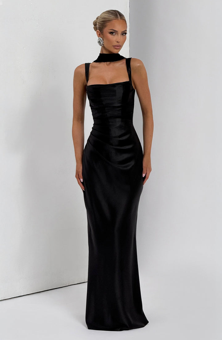 Black Calanthe Maxi Dress