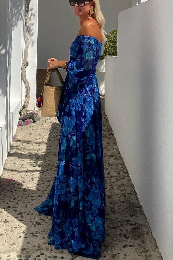 Luna™ | Off-the-Shoulder Long Floral Dress