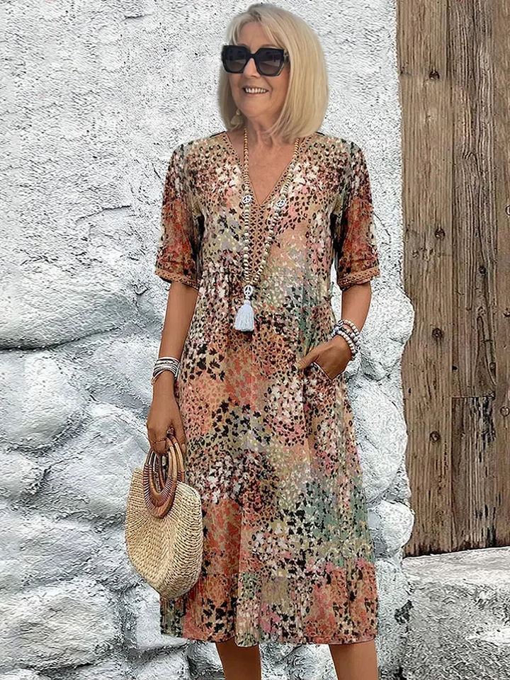 Rachel Colorful Midi Dress