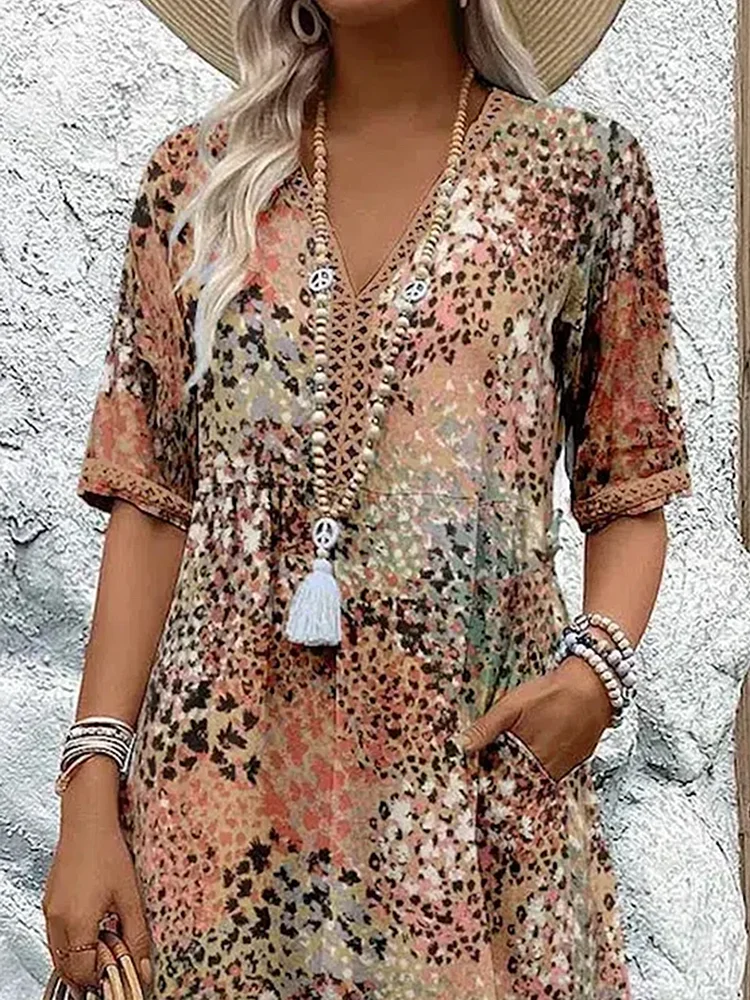 Rachel Colorful Midi Dress