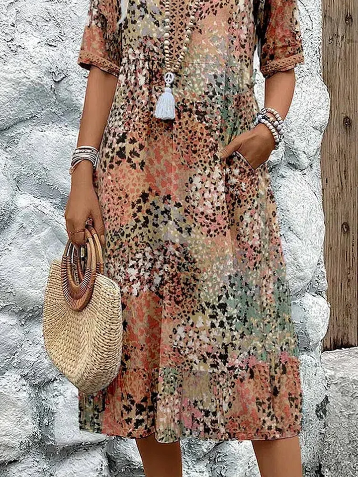 Rachel Colorful Midi Dress