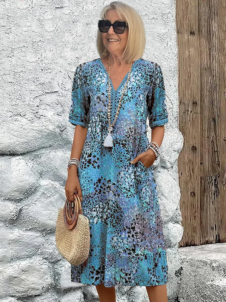 Rachel Colorful Midi Dress