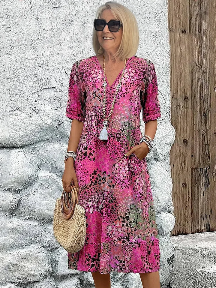 Rachel Colorful Midi Dress