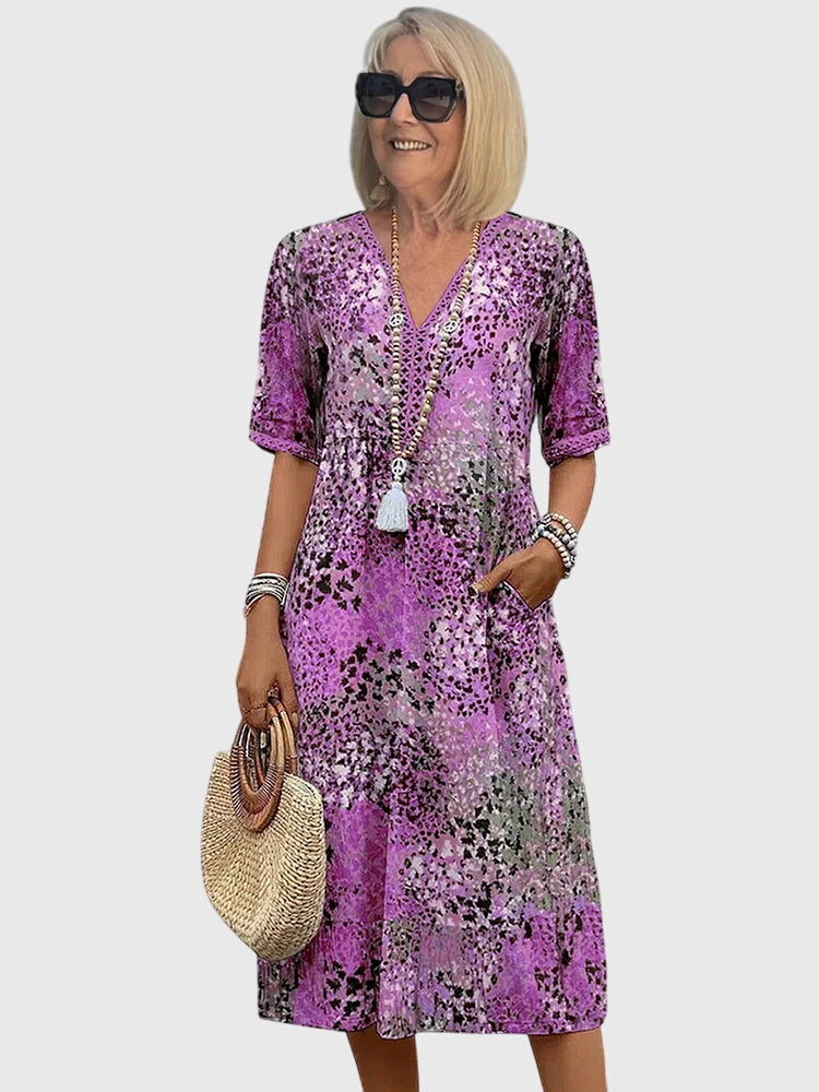 Yvonna™ | Chic Floral Midi Dress