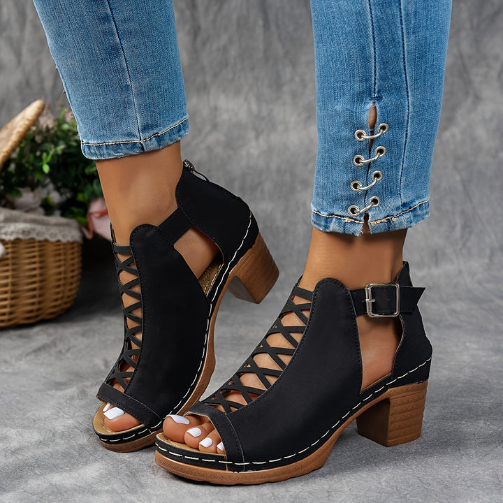 Nessa | Lattice-Heel Sandals Beach