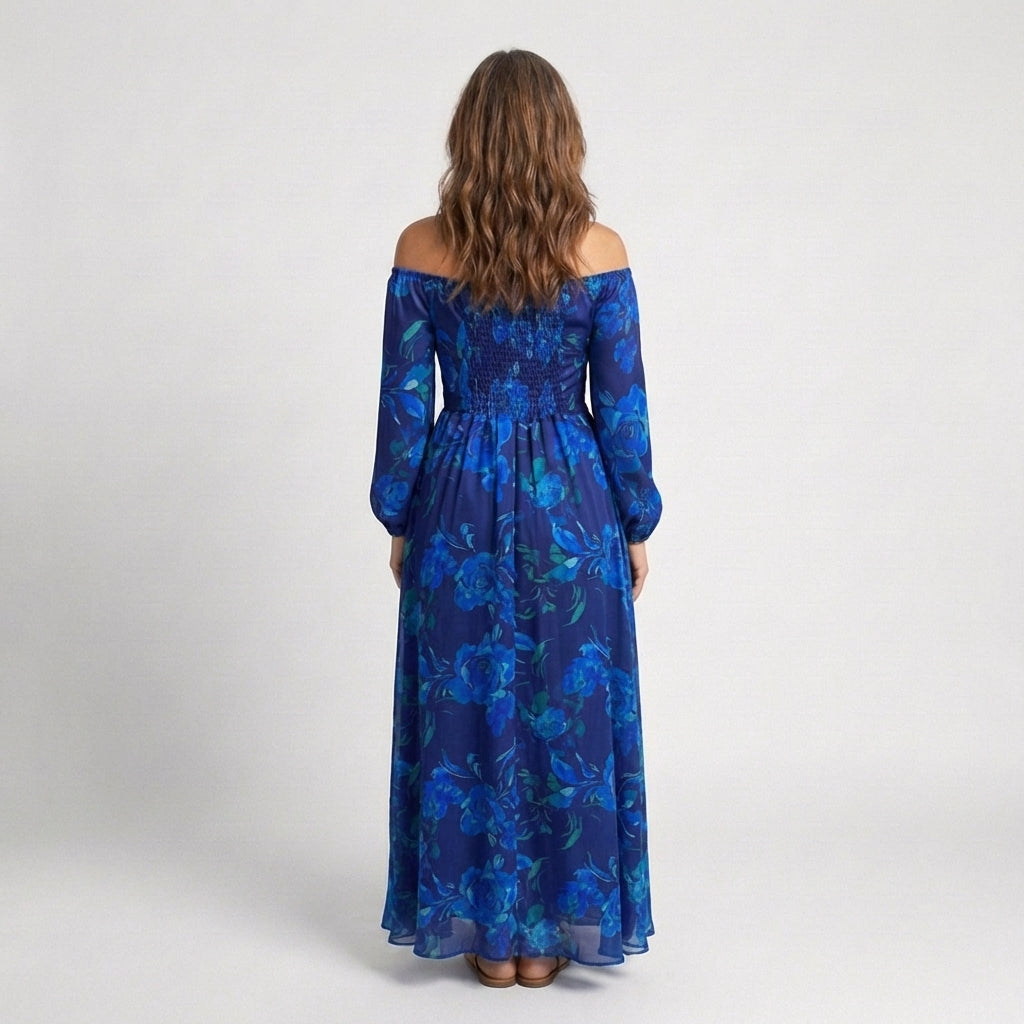 Stella & Grace™ | Floral Off-Shoulder Maxi Dress