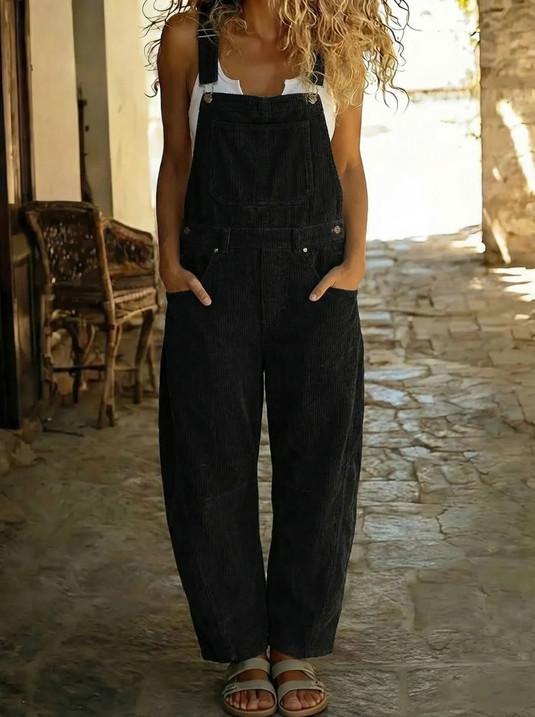 Nora™ - Classic denim overalls with functional pockets