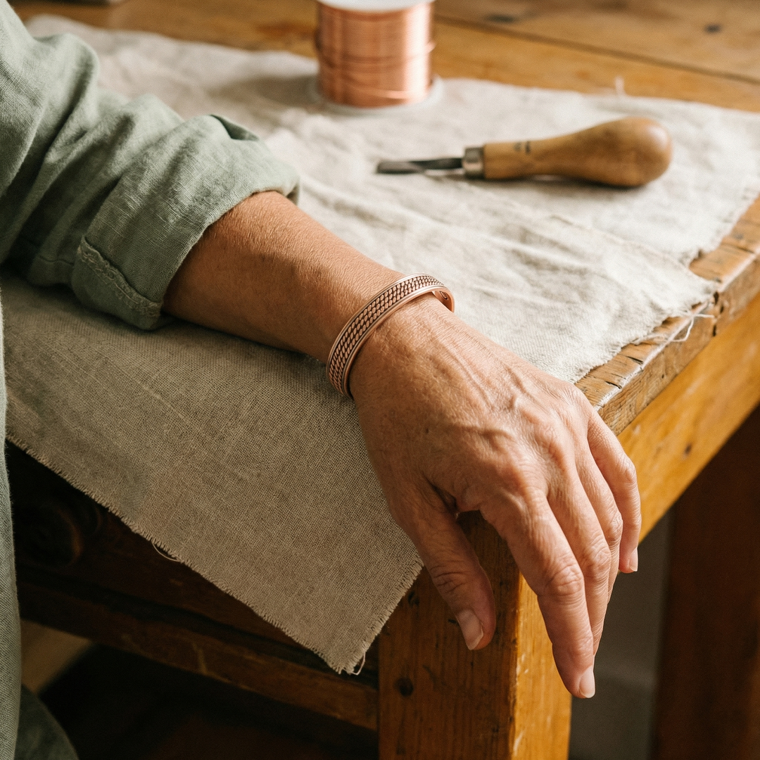 Vera's Weave Copper Bracelet