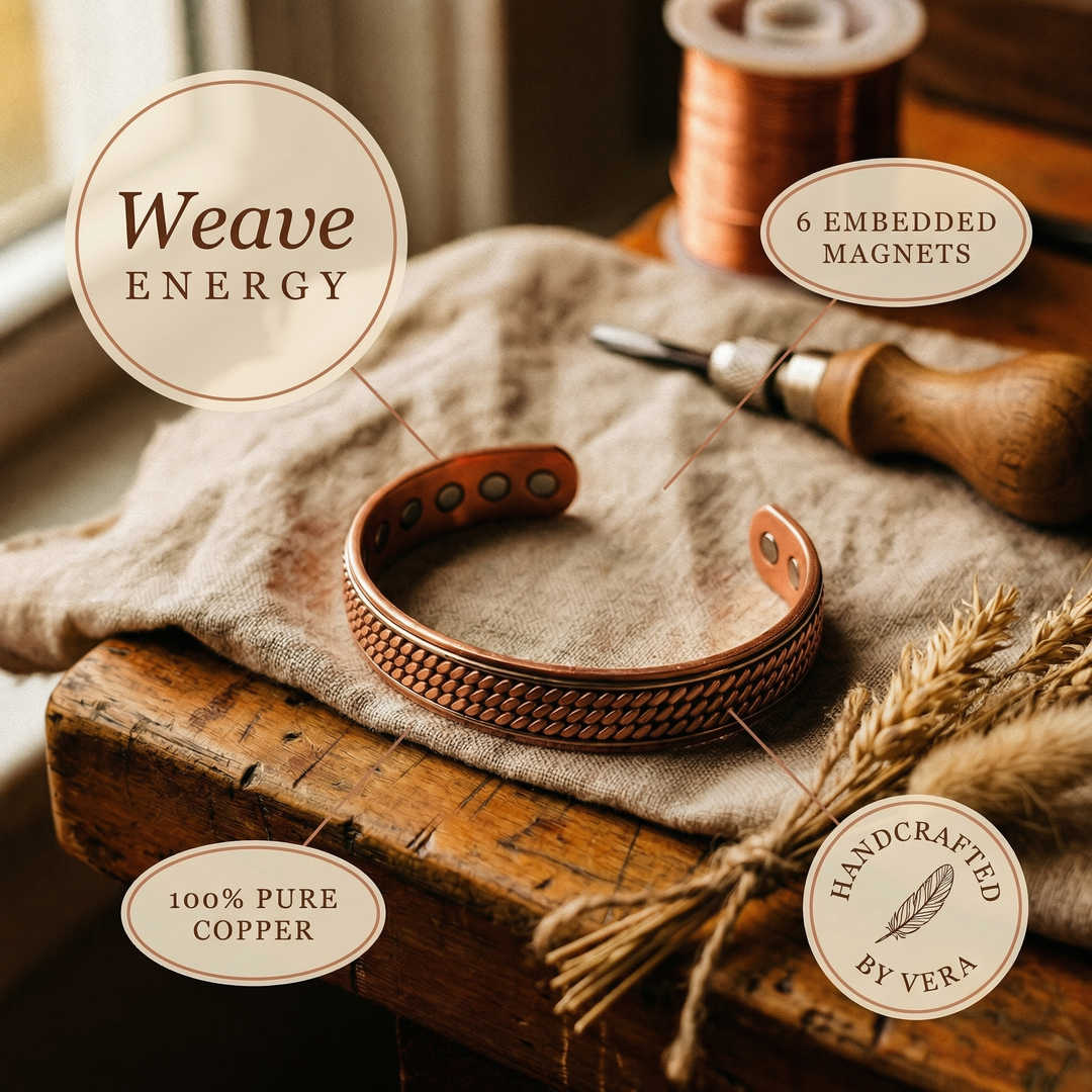 Vera's Weave Copper Bracelet