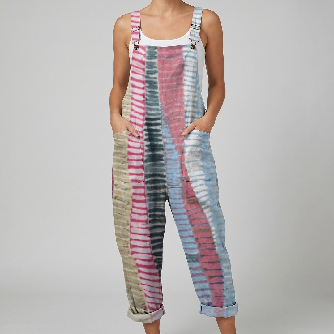 Kalani™ | Striped Vertical Tie-Dye Jumpsuit