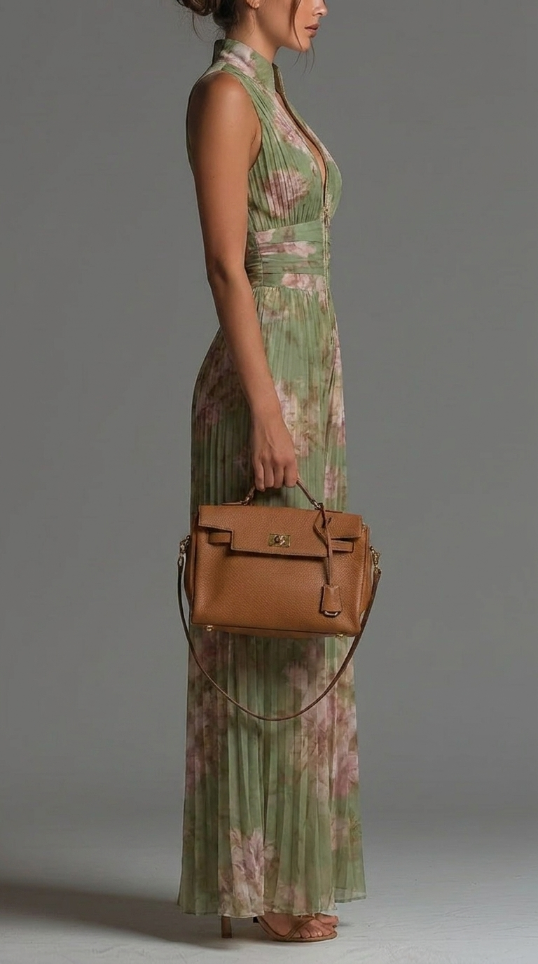Essential Floral Chiffon Pleated Jumpsuit