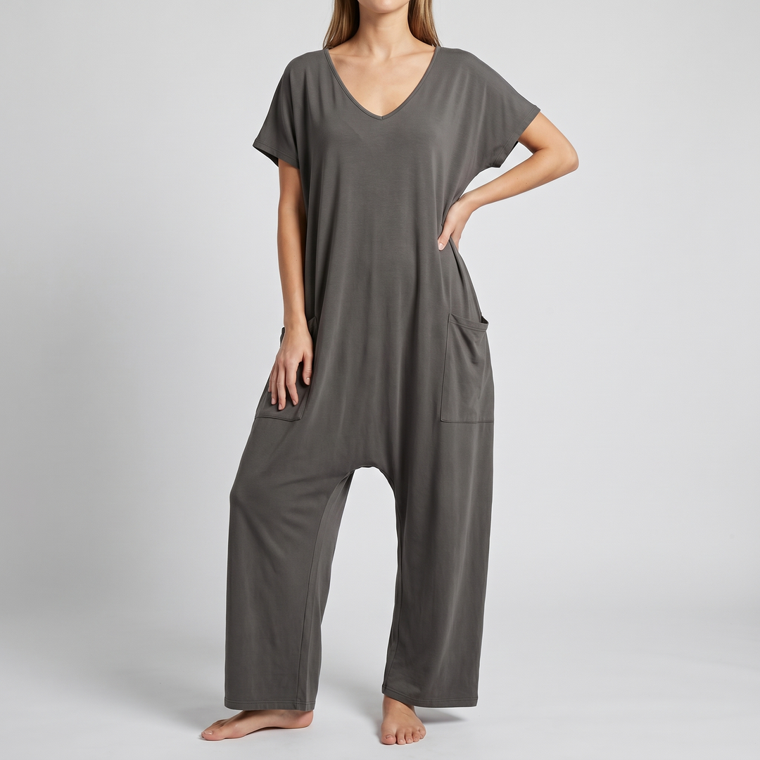 Chic Wrap-Front Resort Jumpsuit
