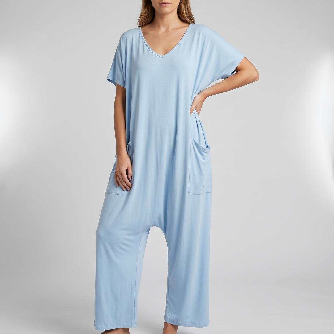 Chic Wrap-Front Resort Jumpsuit