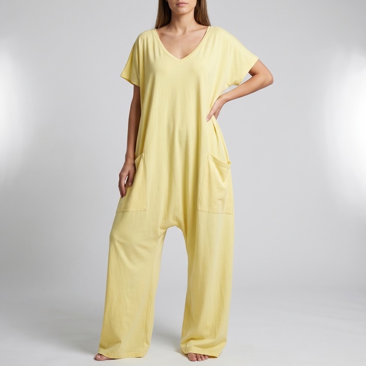 Chic Wrap-Front Resort Jumpsuit