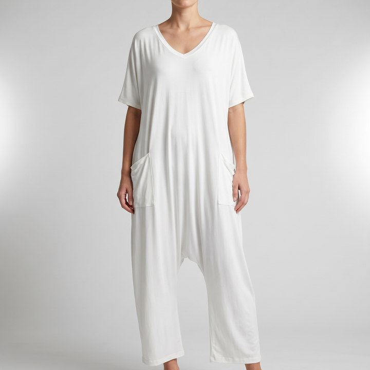 Chic Wrap-Front Resort Jumpsuit