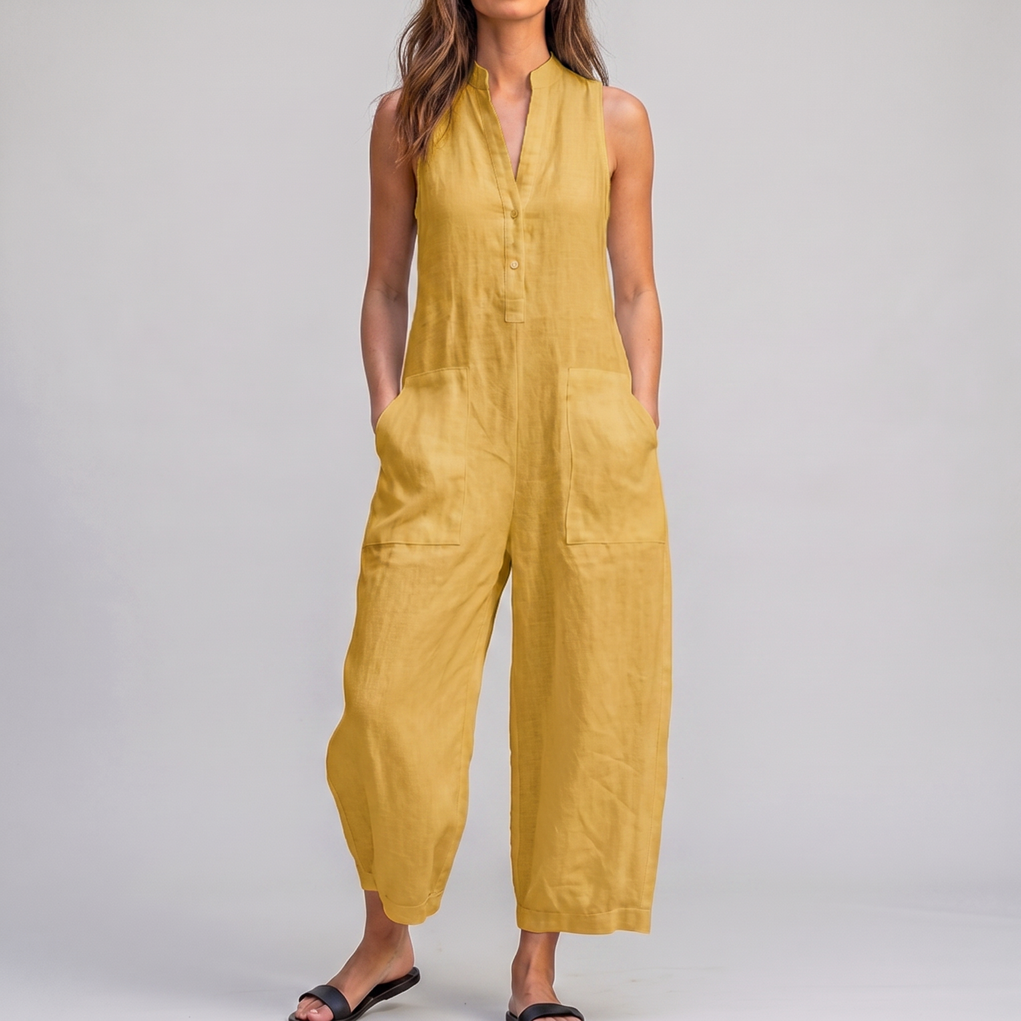 AirJump™ | Women's Sleeveless Wide-Leg Jumpsuit" can be rewritten as "AirJump™ | Women's Sleeveless Wide-Leg Romper.