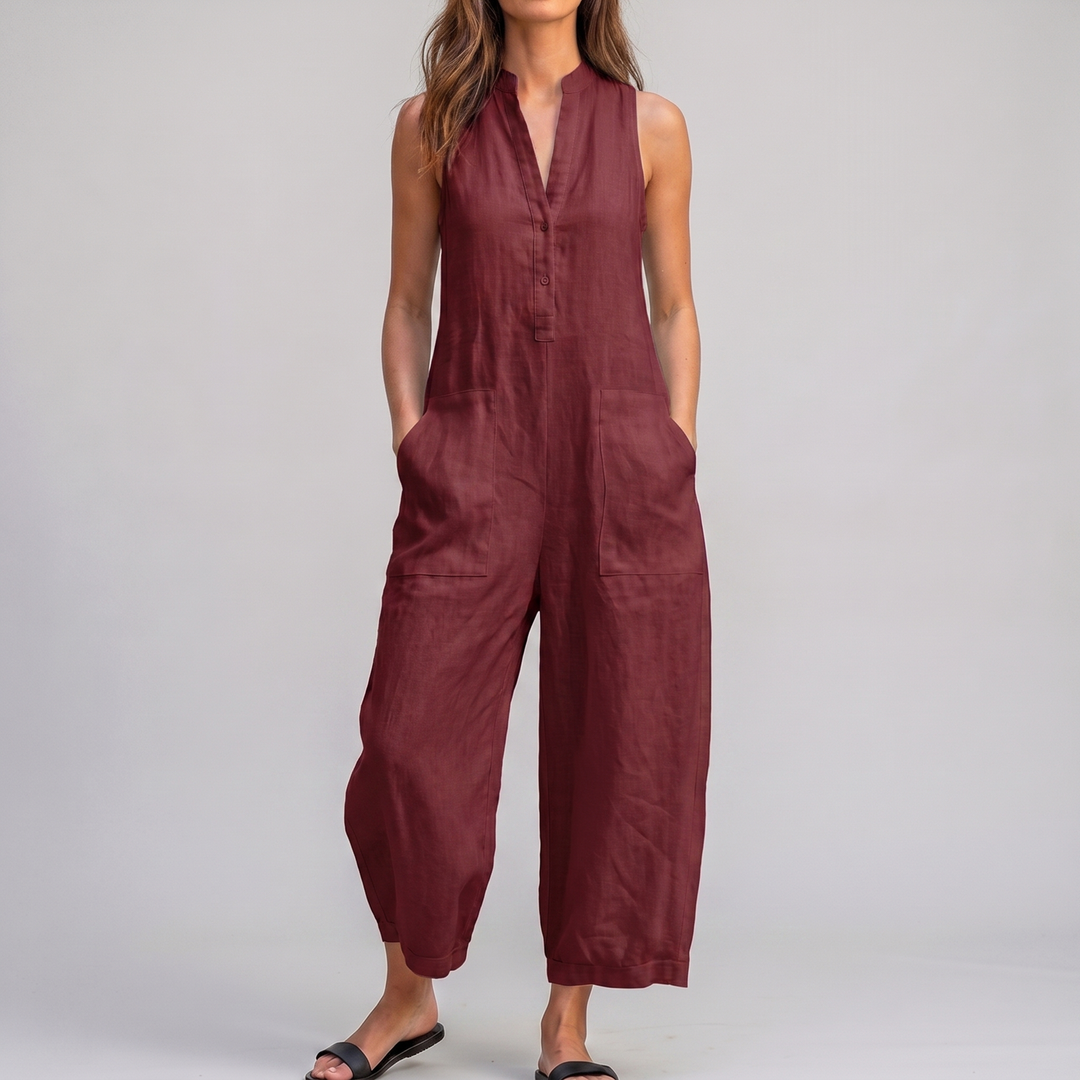 AirJump™ | Women's Sleeveless Wide-Leg Jumpsuit" can be rewritten as "AirJump™ | Women's Sleeveless Wide-Leg Romper.